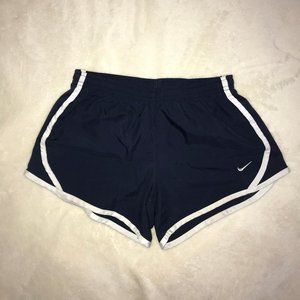 Nike Girls Kids Dry Fit Navy Blue Running Shorts